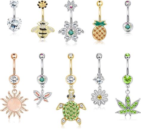 belly button rings 14g|belly button rings clearance.